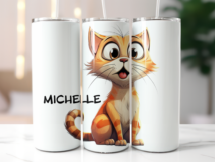 Personalized 20oz Tumbler - Quirky Cats