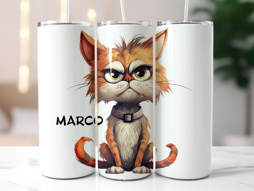Personalized 20oz Tumbler - Quirky Cats