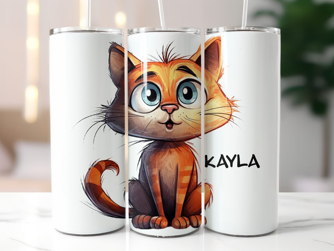 Personalized 20oz Tumbler - Quirky Cats