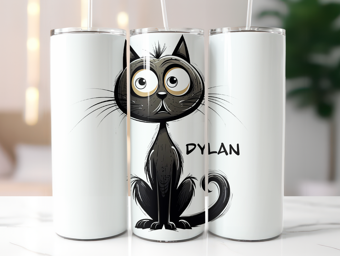 Personalized 20oz Tumbler - Quirky Cats