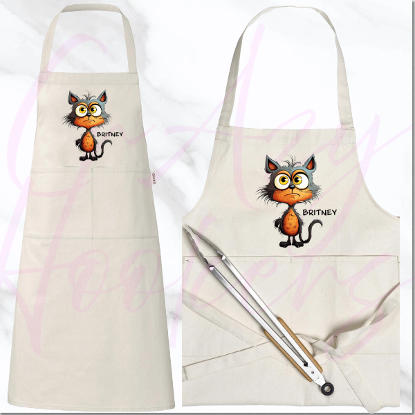 Personalized Apron - Quirky Cats