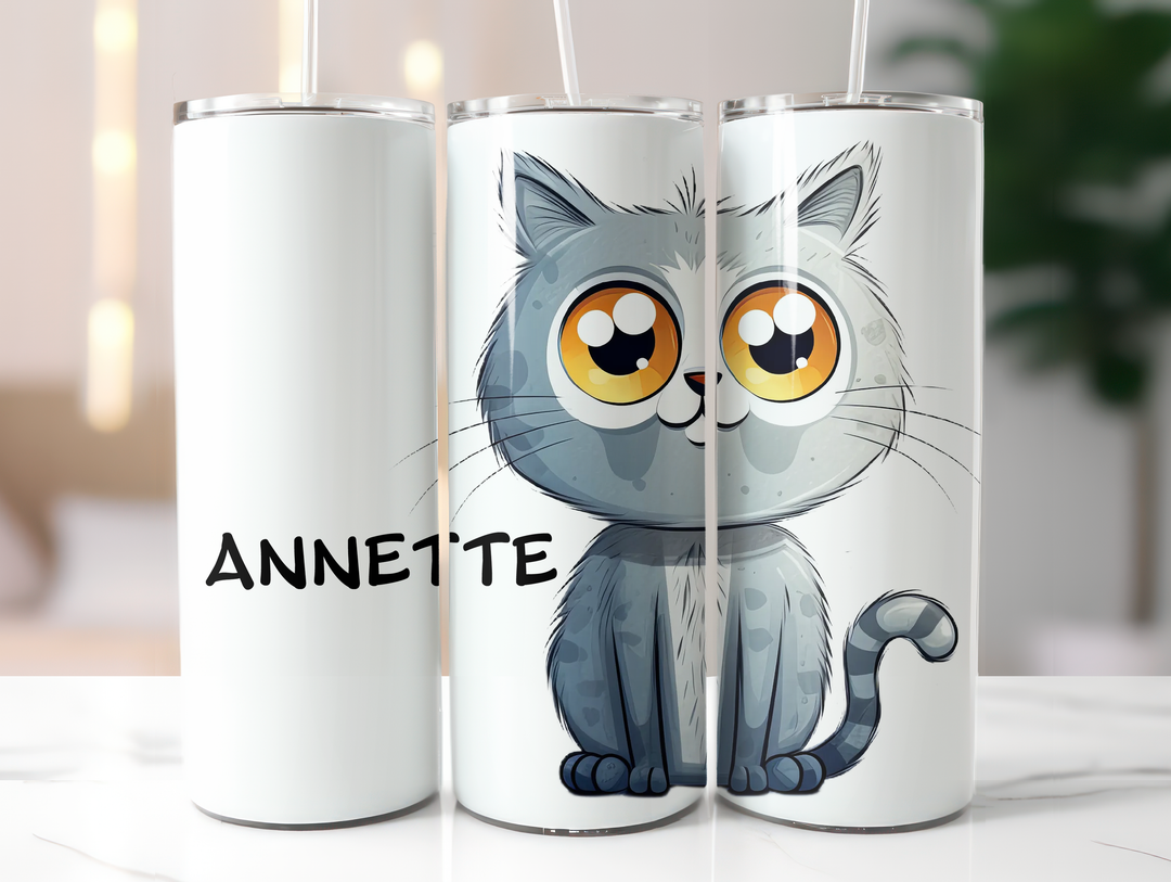 Personalized 20oz Tumbler - Quirky Cats