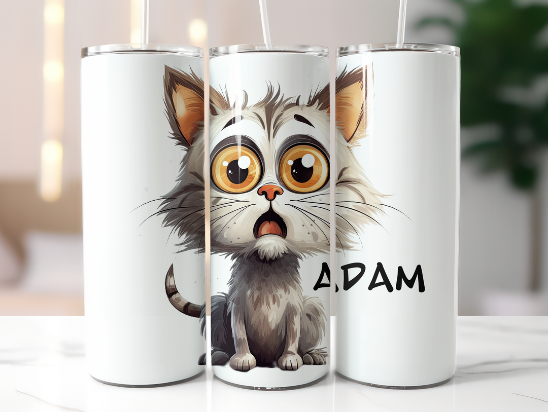 Personalized 20oz Tumbler - Quirky Cats