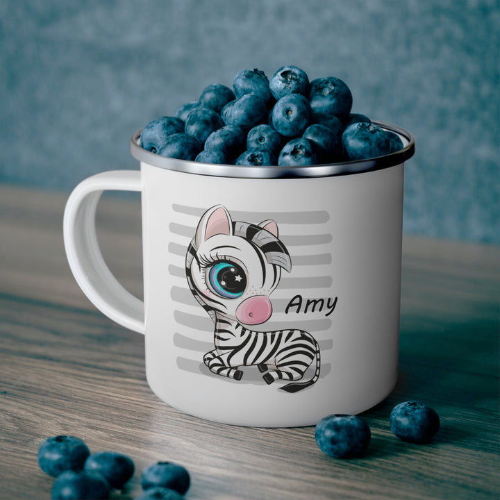Personalized Enamel or Ceramic Mug - Zebra