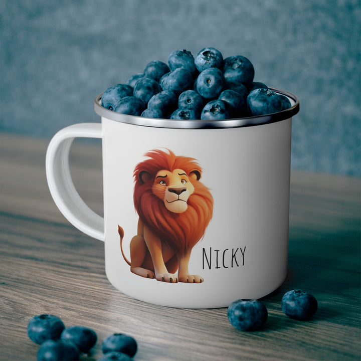 Personalized Enamel or Ceramic Mug - Lion