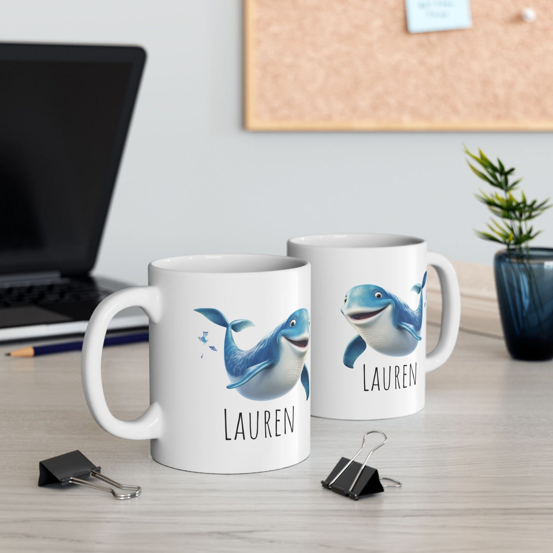 Personalized Enamel or Ceramic Mug - Dolphin