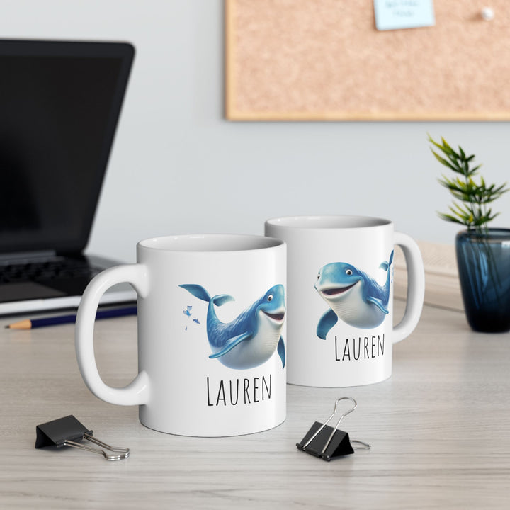 Personalized Enamel or Ceramic Mug - Dolphin