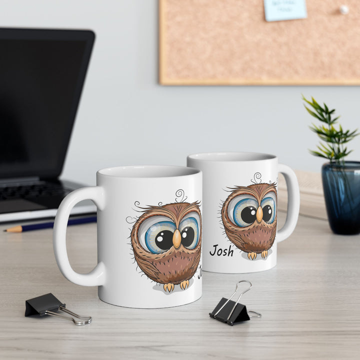 Personalized Enamel or Ceramic Mug - Owl