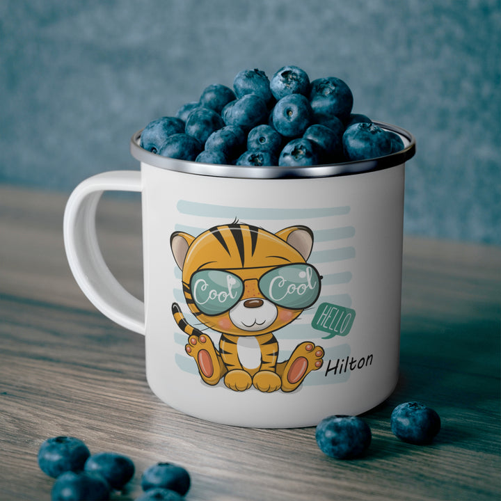 Personalized Enamel or Ceramic Mug - Cool Tiger