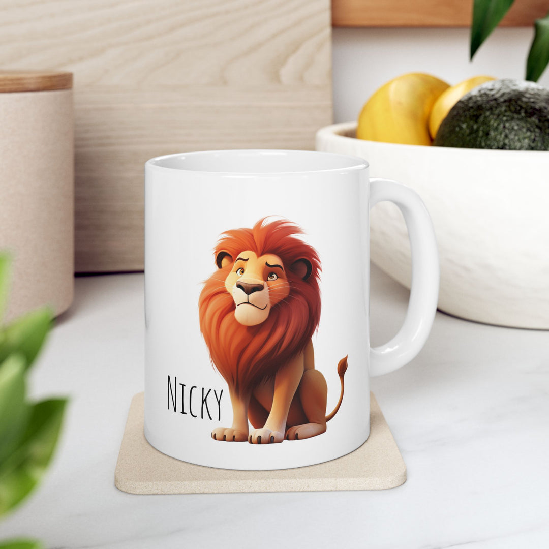 Personalized Enamel or Ceramic Mug - Lion