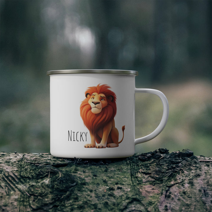 Personalized Enamel or Ceramic Mug - Lion