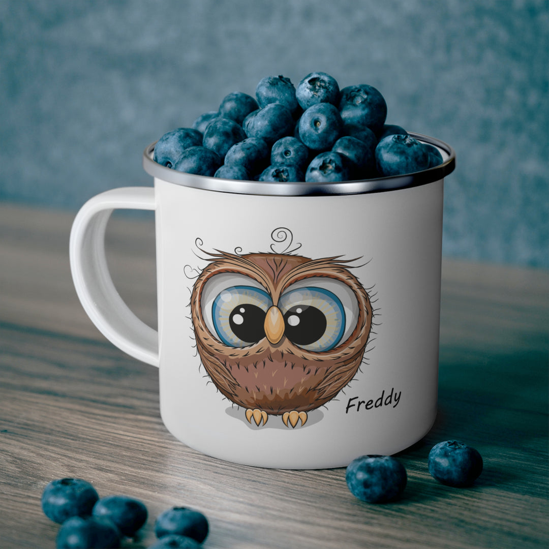 Personalized Enamel or Ceramic Mug - Owl