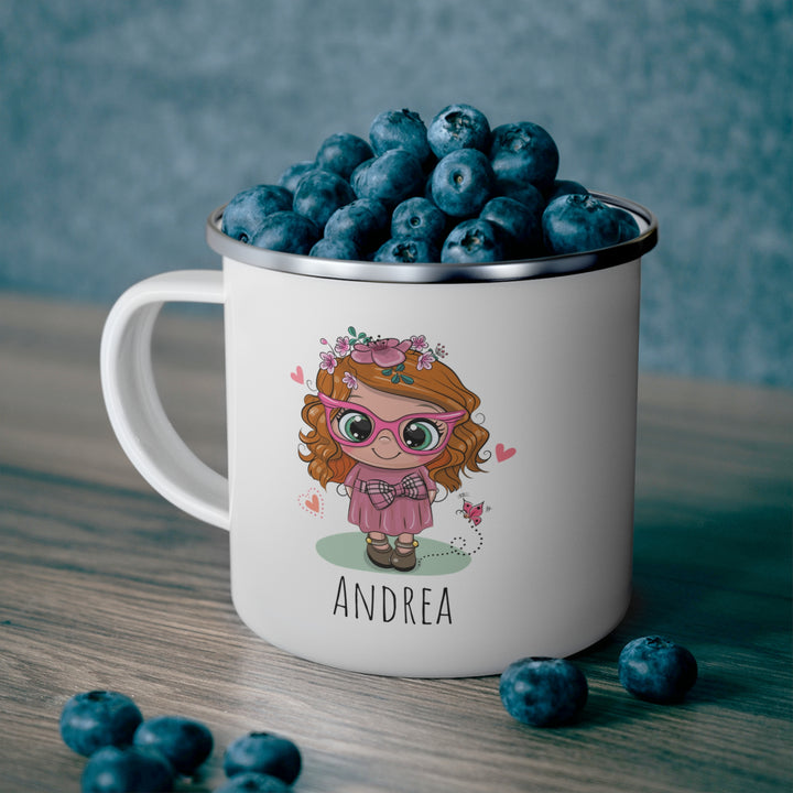 Personalized Enamel or Ceramic Mug - Female Pink Sun Glasses