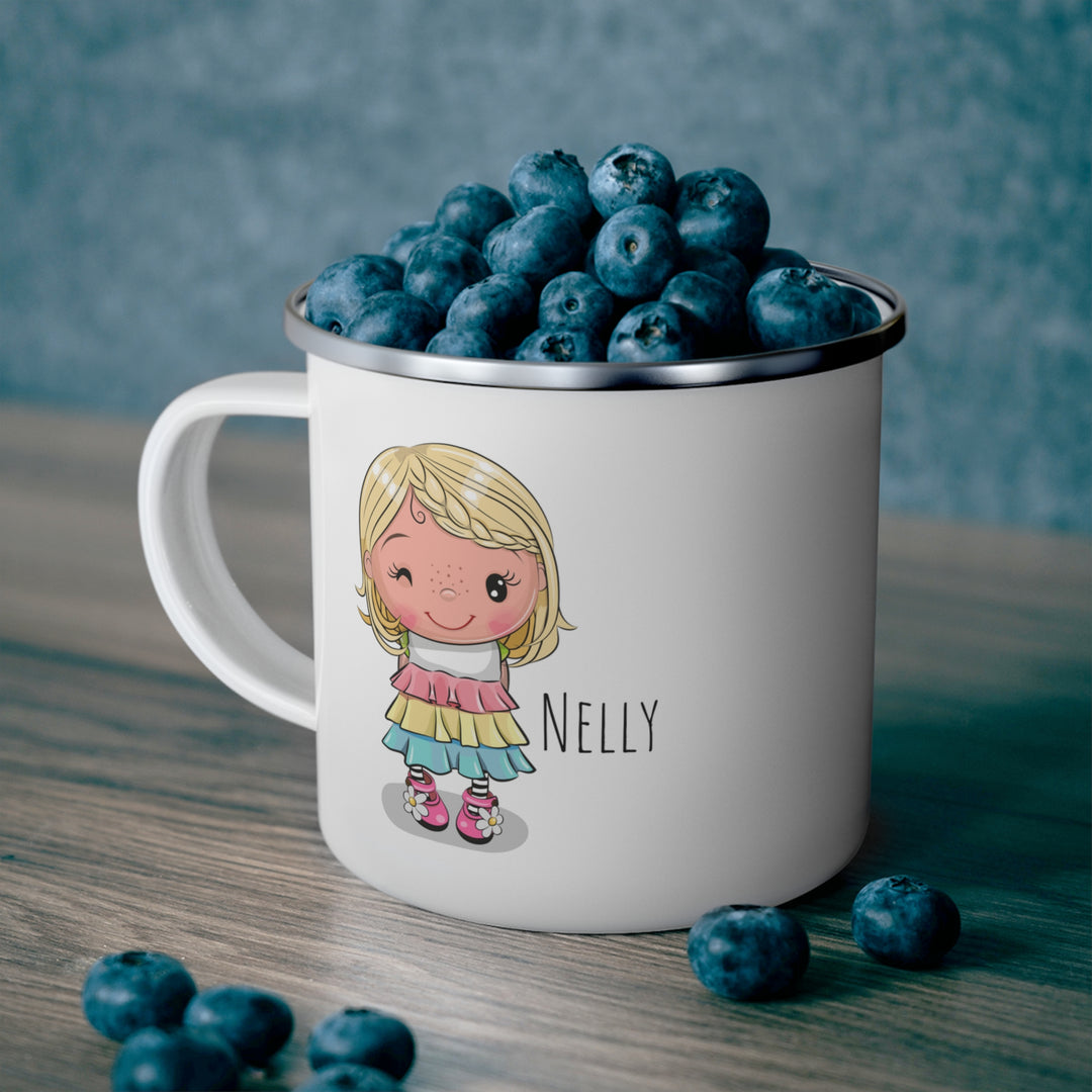 Personalized Enamel or Ceramic Mug - Female Short Hair