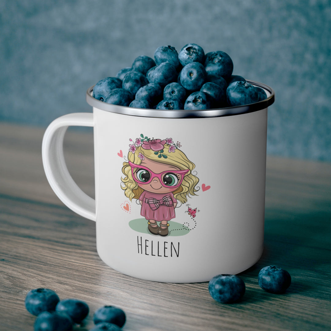 Personalized Enamel or Ceramic Mug - Female Pink Sun Glasses