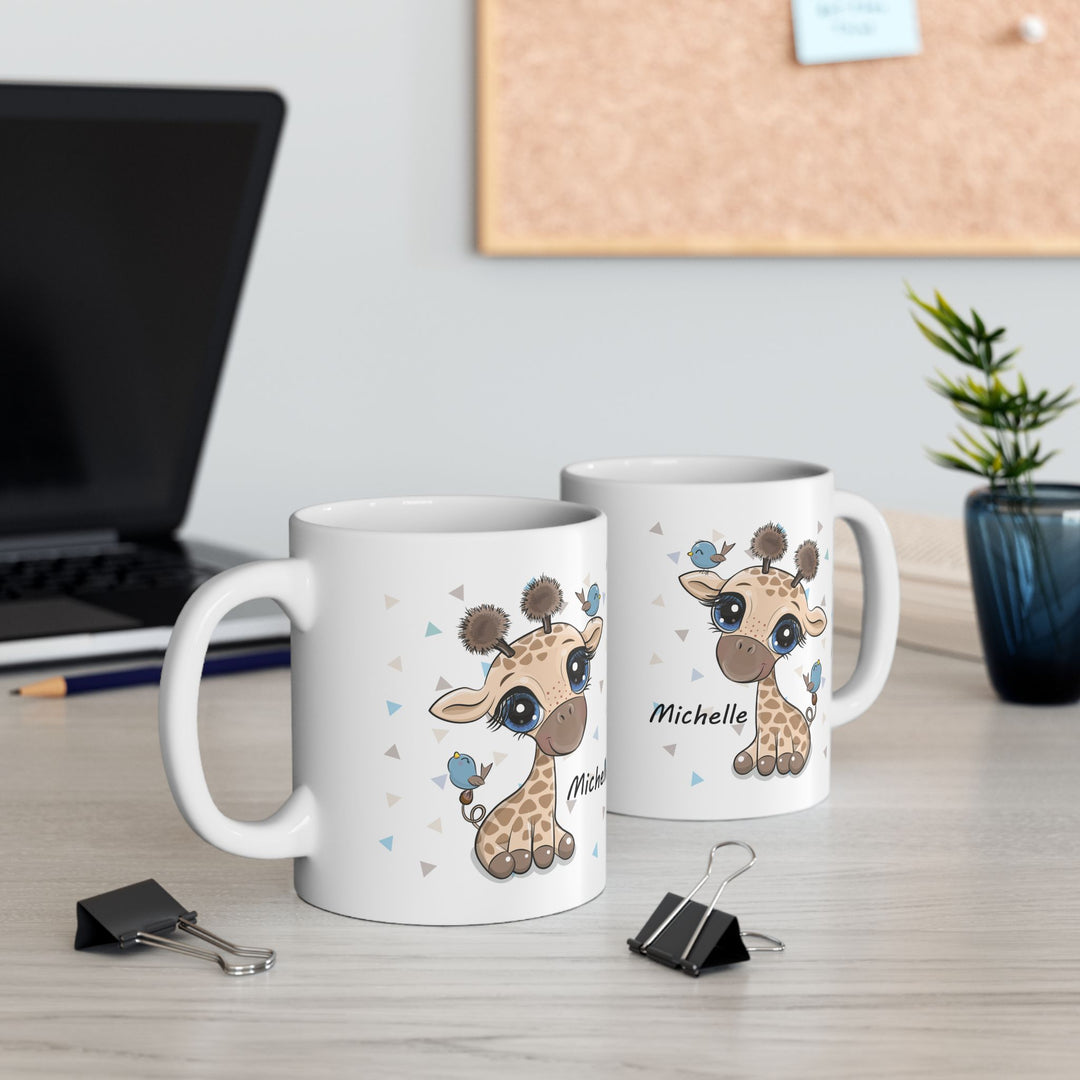 Personalized Enamel or Ceramic Mug - Giraffe