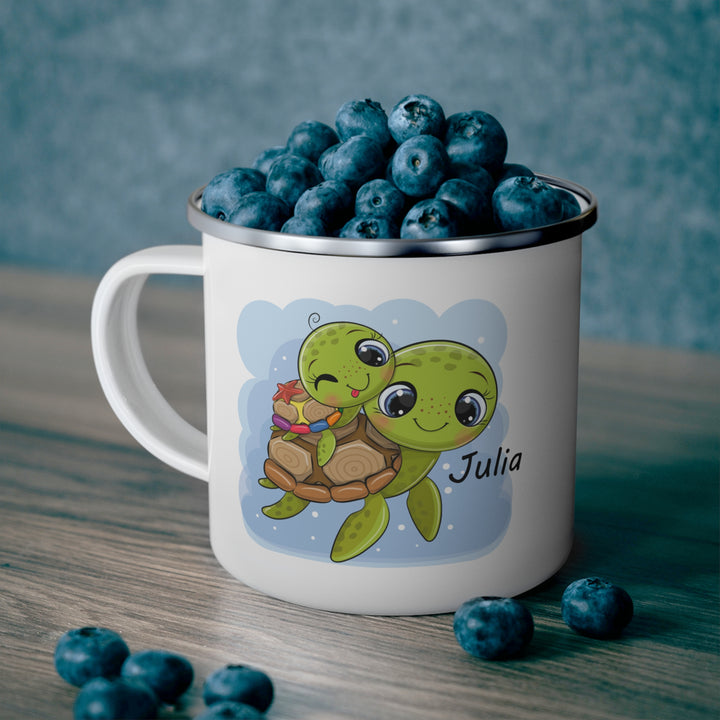 Personalized Enamel or Ceramic Mug - Turtle