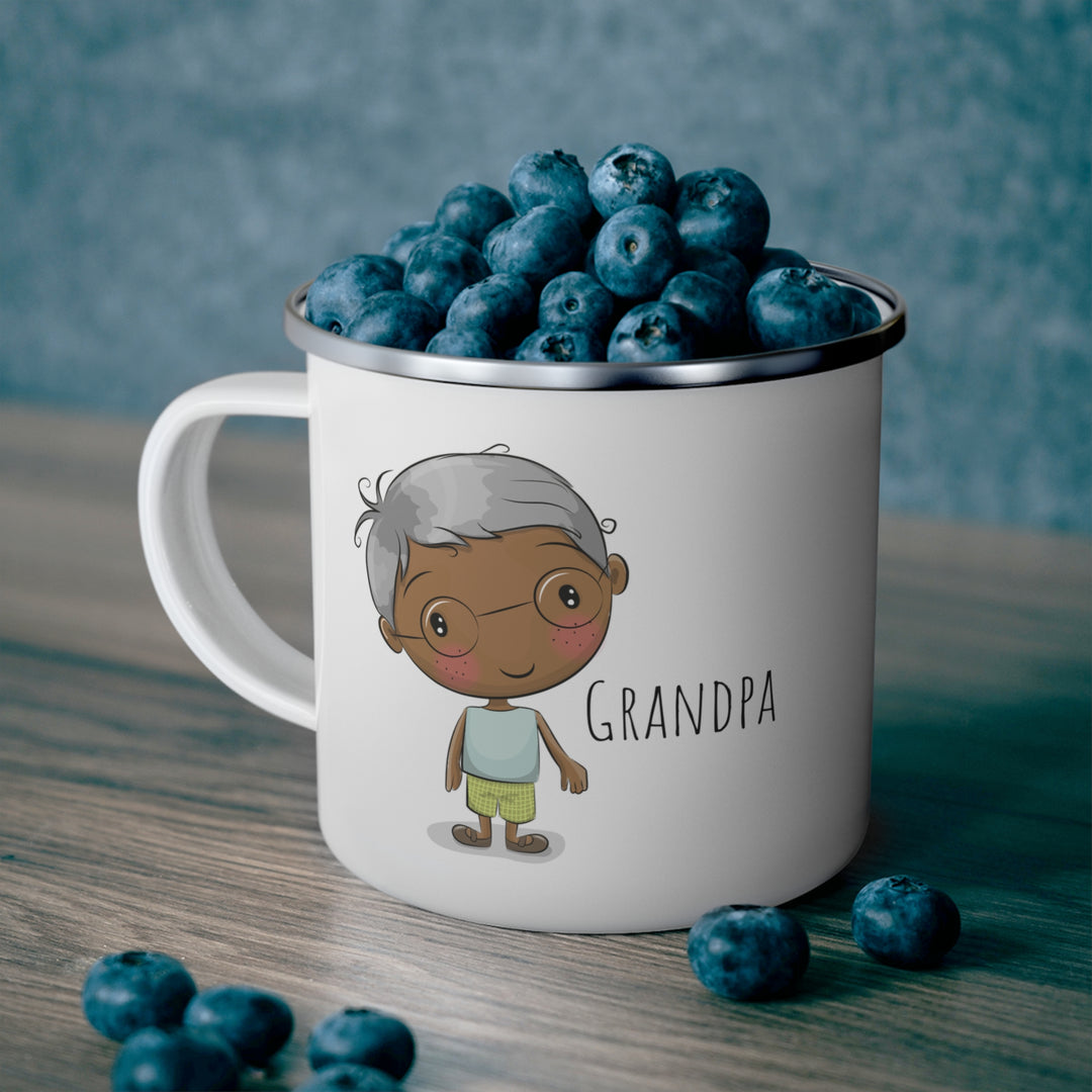 Personalized Enamel or Ceramic Mug - Male with Glasses