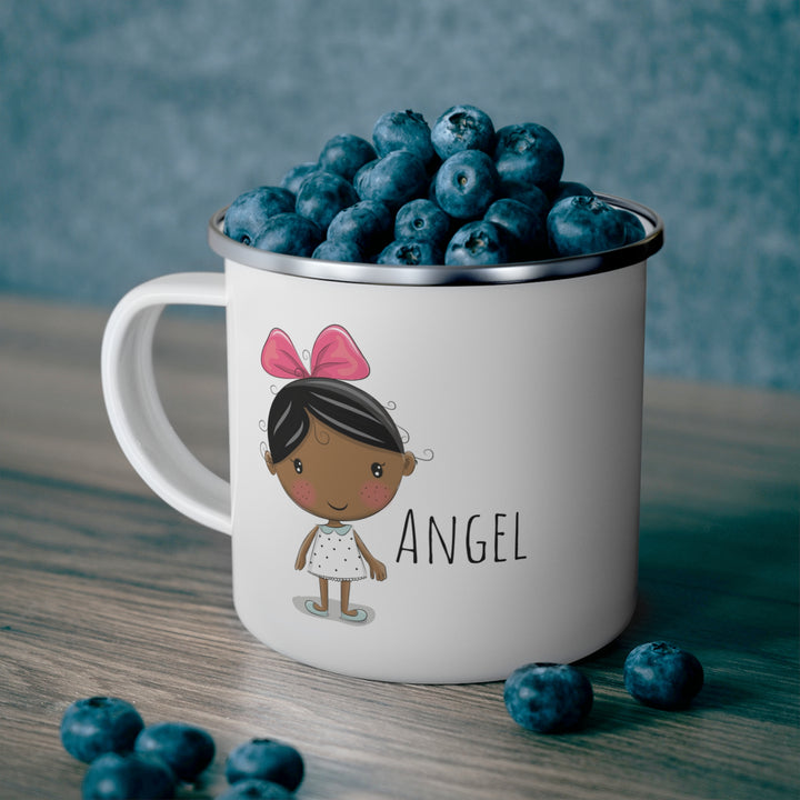 Personalized Enamel or Ceramic Mug - Female with Bow