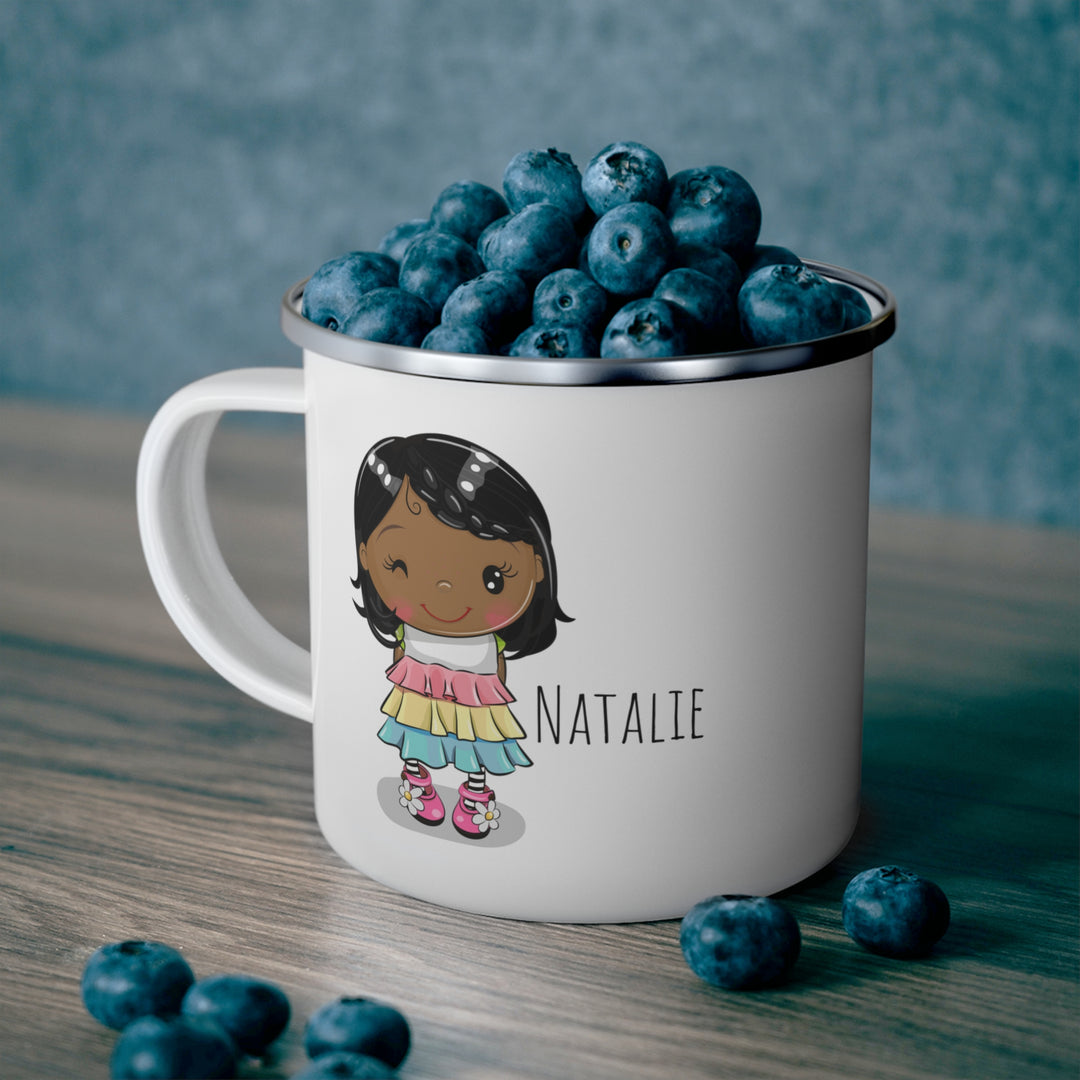 Personalized Enamel or Ceramic Mug - Female Short Hair