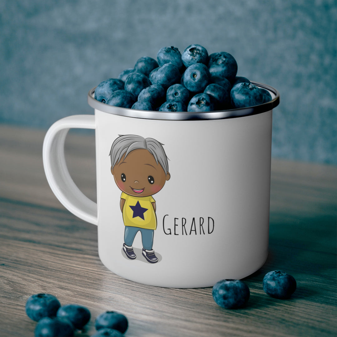 Personalized Enamel or Ceramic Mug - Male Straight Hair