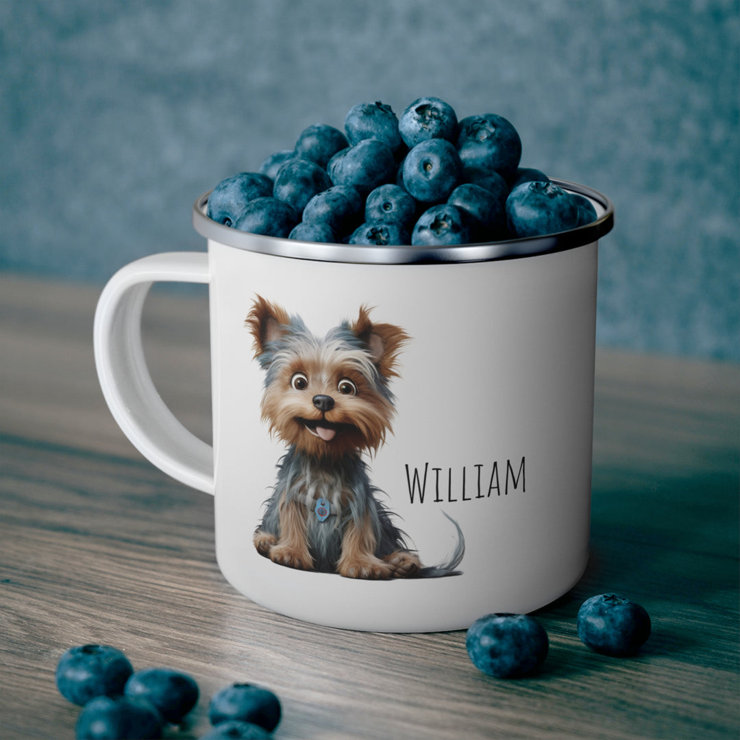 Personalized Enamel or Ceramic Mug - Yorkie