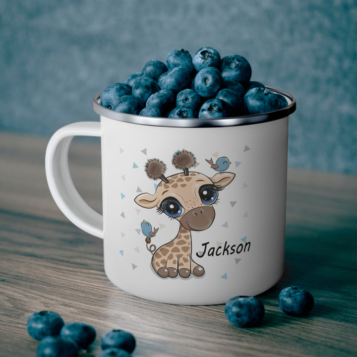 Personalized Enamel or Ceramic Mug - Giraffe