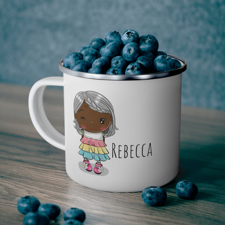 Personalized Enamel or Ceramic Mug - Female Short Hair