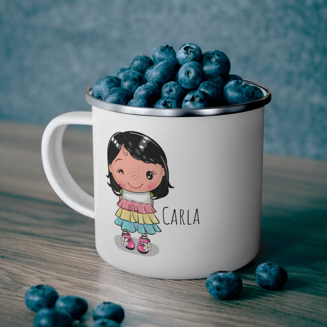 Personalized Enamel or Ceramic Mug - Female Short Hair