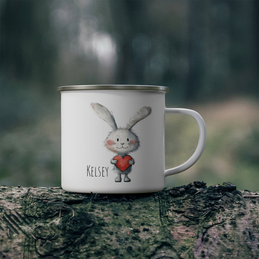 Personalized Enamel or Ceramic Mug - Love Bunny
