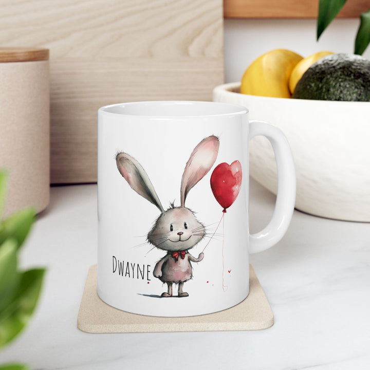 Personalized Enamel or Ceramic Mug - Love Bunny