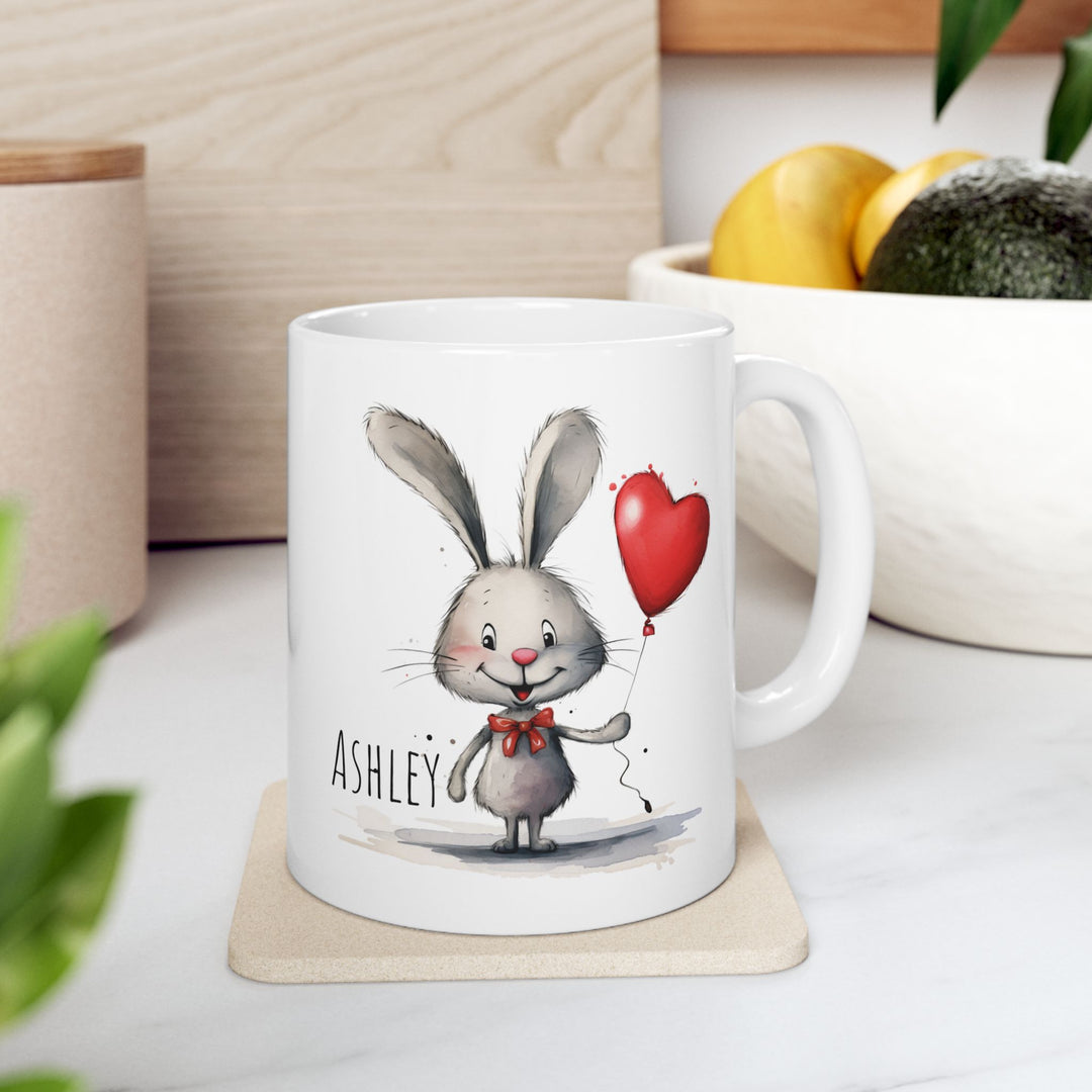 Personalized Enamel or Ceramic Mug - Love Bunny