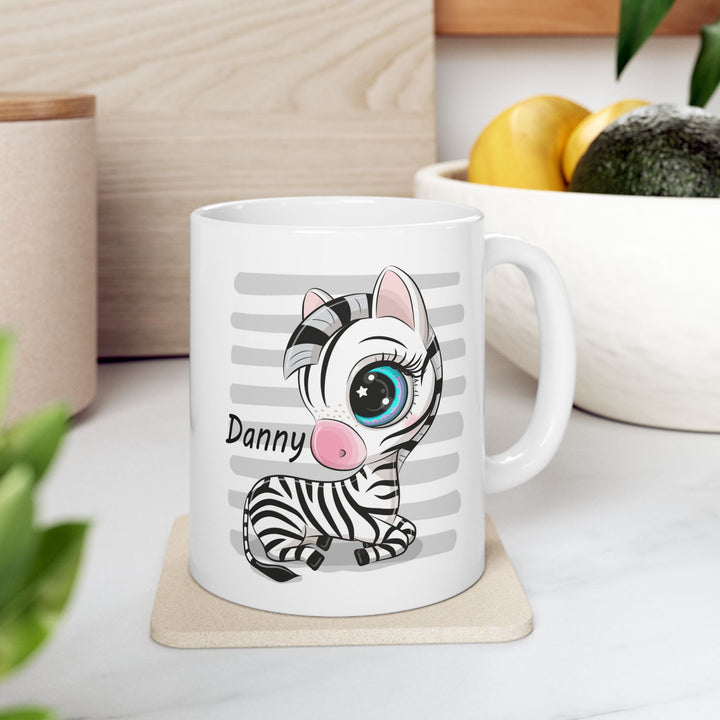 Personalized Enamel or Ceramic Mug - Zebra