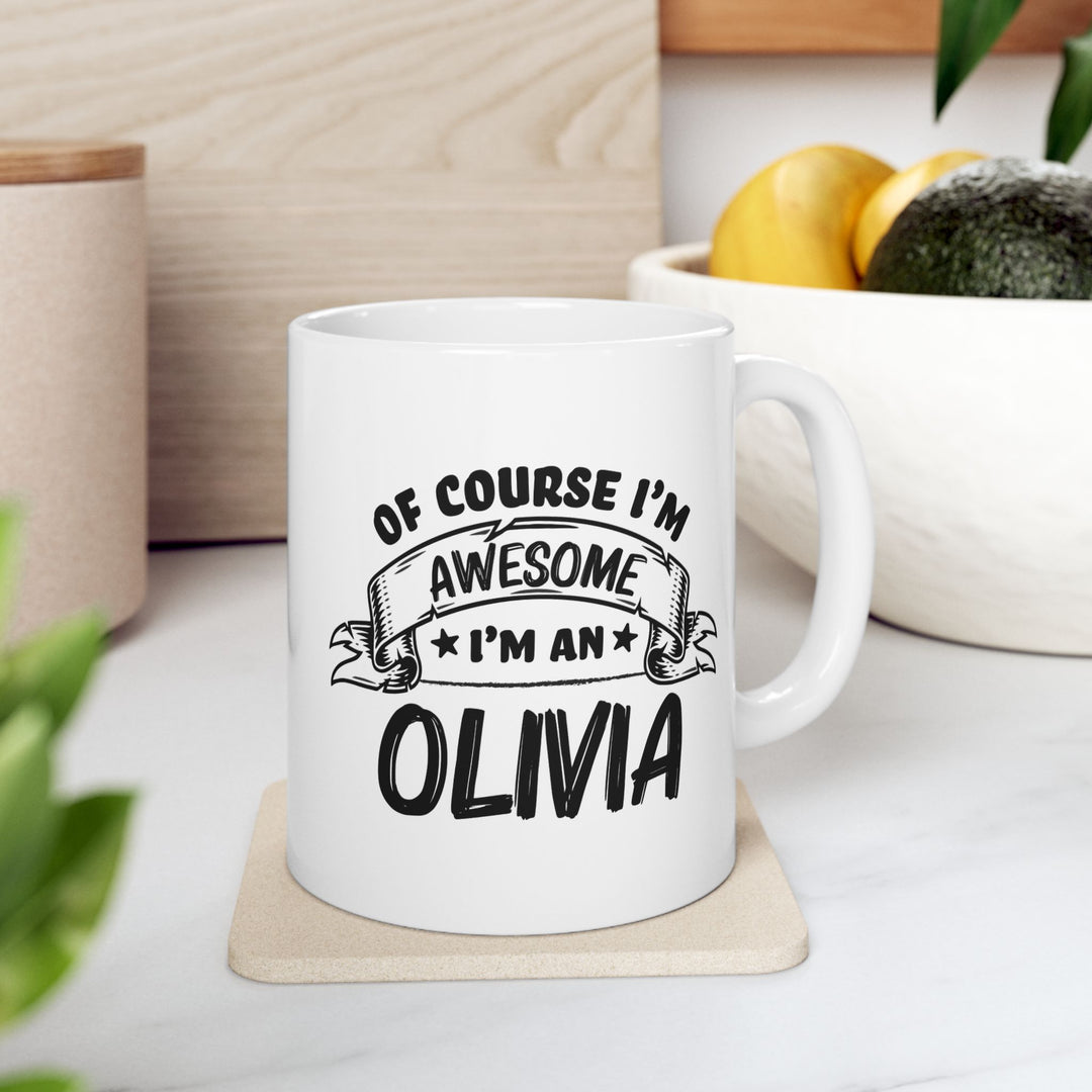 Personalized Enamel or Ceramic Mug - Of Course I'm Awesome