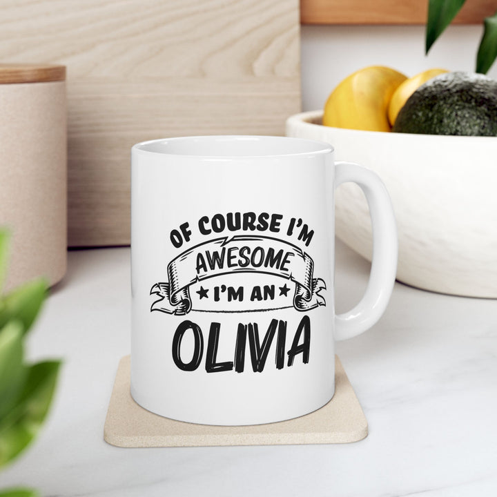 Personalized Enamel or Ceramic Mug - Of Course I'm Awesome
