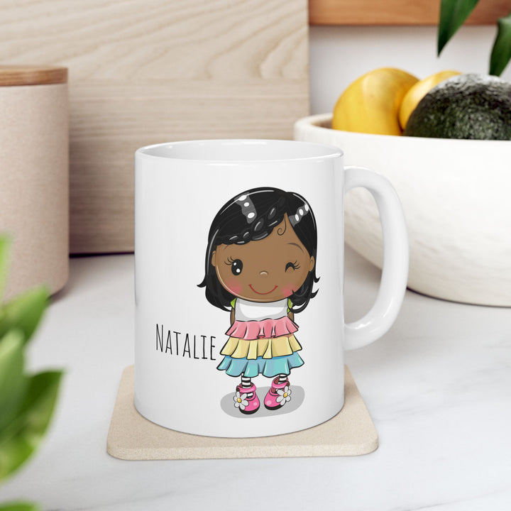 Personalized Enamel or Ceramic Mug - Female Short Hair