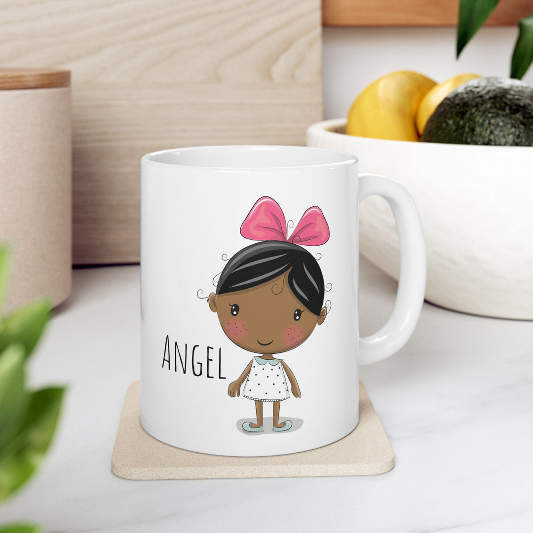 Personalized Enamel or Ceramic Mug - Female with Bow