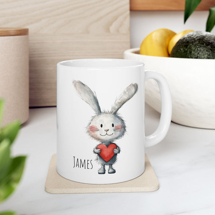 Personalized Enamel or Ceramic Mug - Love Bunny