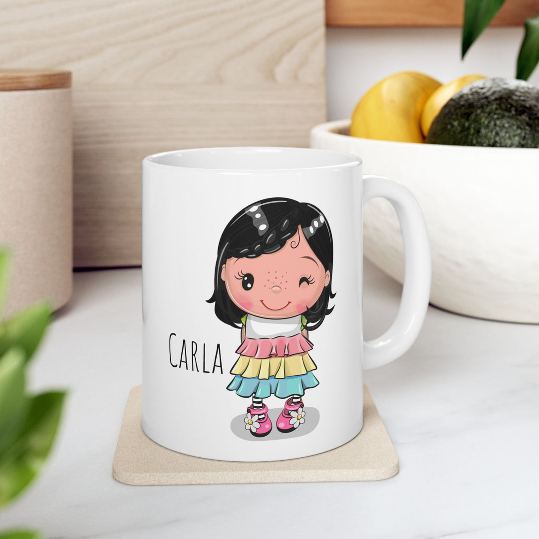 Personalized Enamel or Ceramic Mug - Female Short Hair