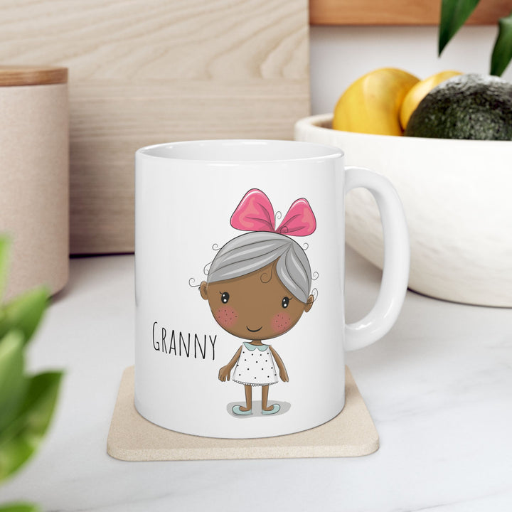 Personalized Enamel or Ceramic Mug - Female with Bow