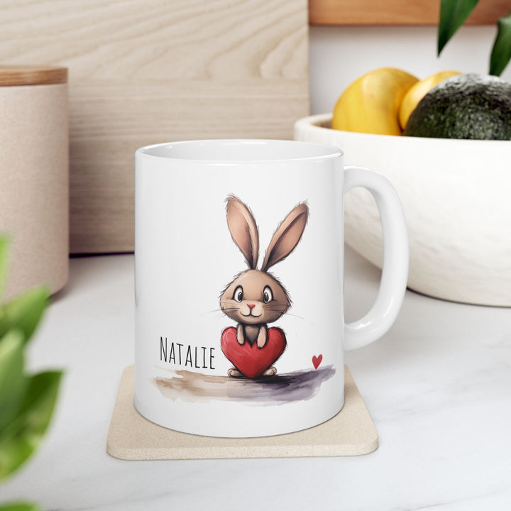 Personalized Enamel or Ceramic Mug - Love Bunny