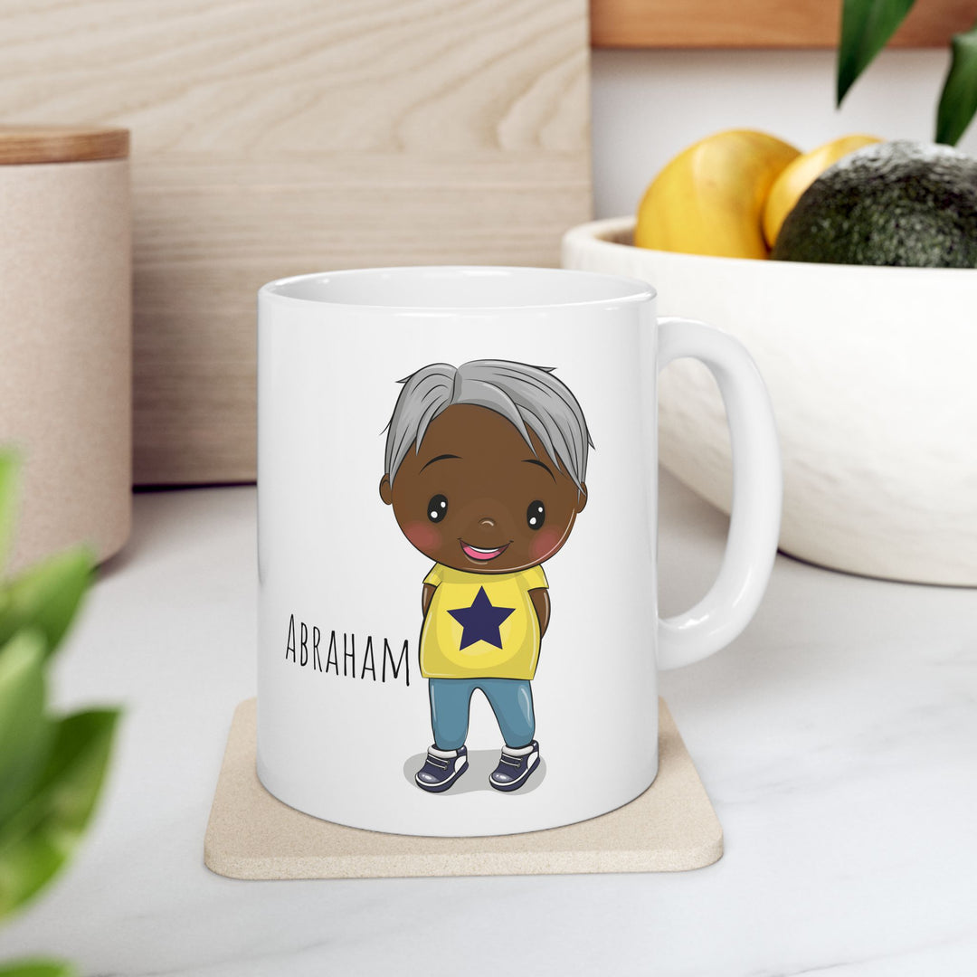 Personalized Enamel or Ceramic Mug - Male Straight Hair