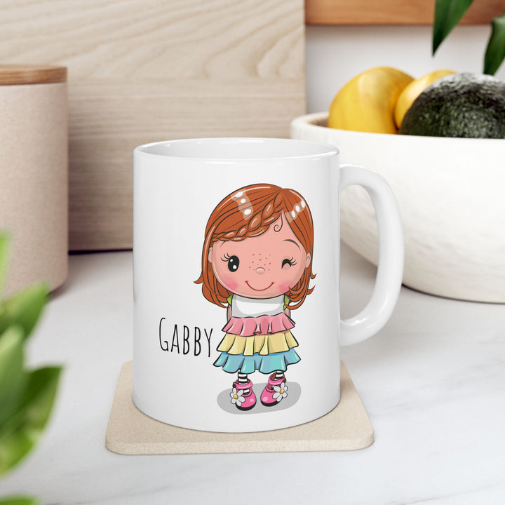 Personalized Enamel or Ceramic Mug - Female Short Hair