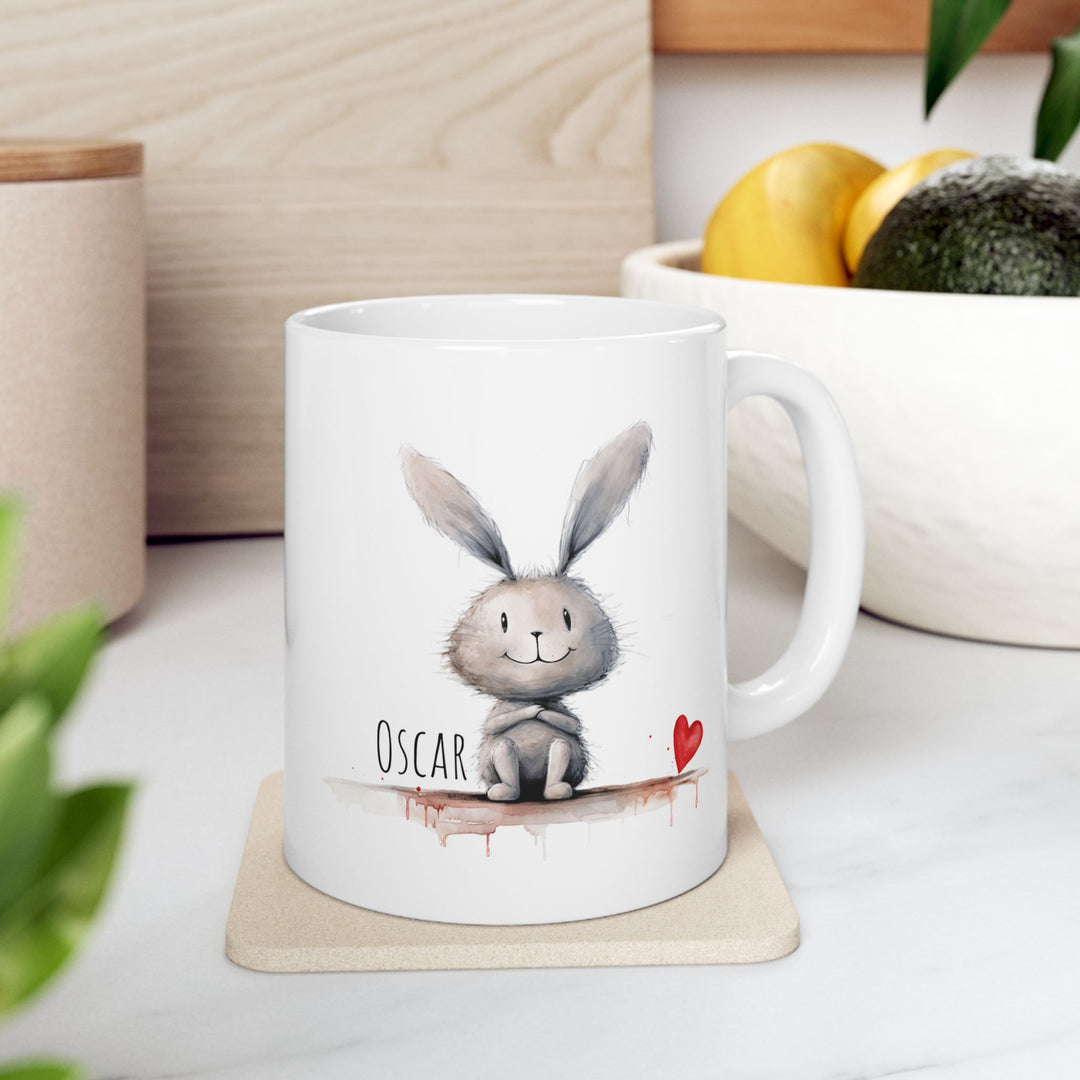 Personalized Enamel or Ceramic Mug - Love Bunny