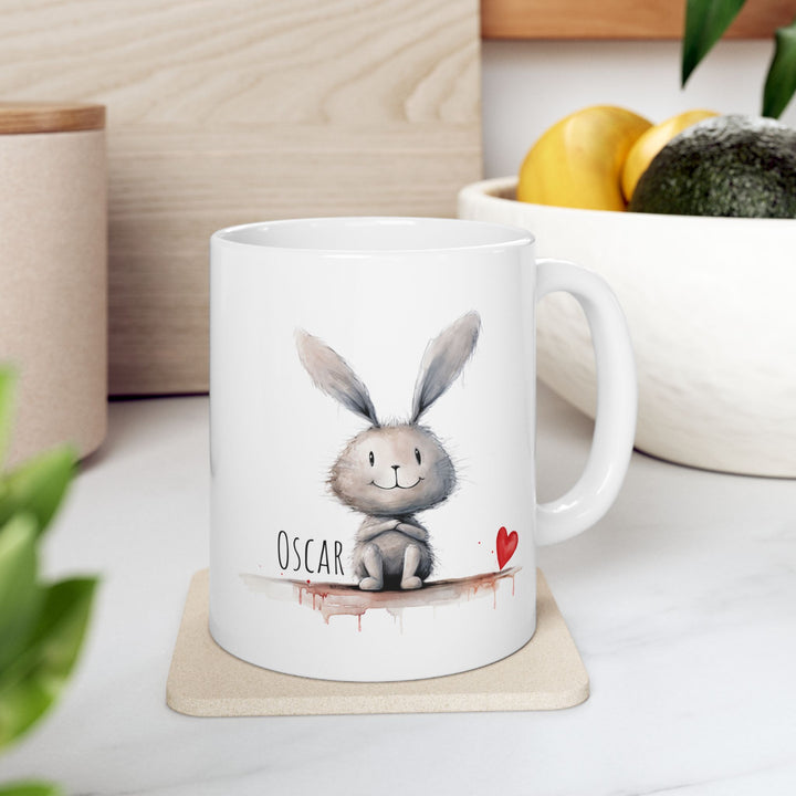 Personalized Enamel or Ceramic Mug - Love Bunny