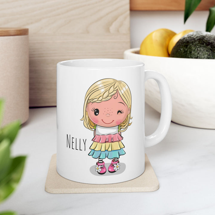 Personalized Enamel or Ceramic Mug - Female Short Hair