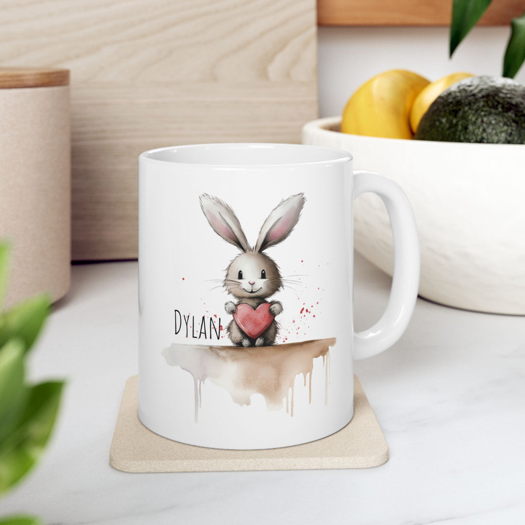 Personalized Enamel or Ceramic Mug - Love Bunny