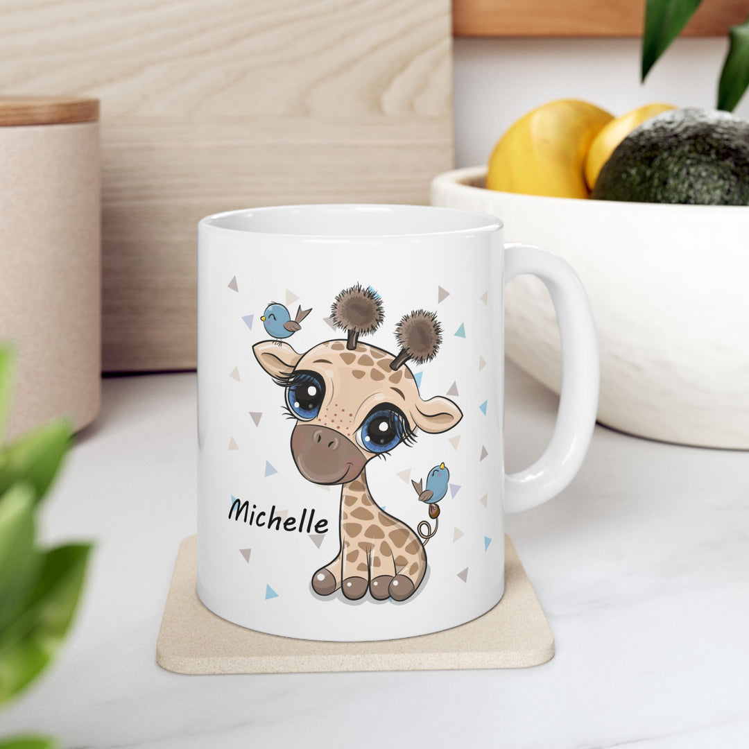 Personalized Enamel or Ceramic Mug - Giraffe