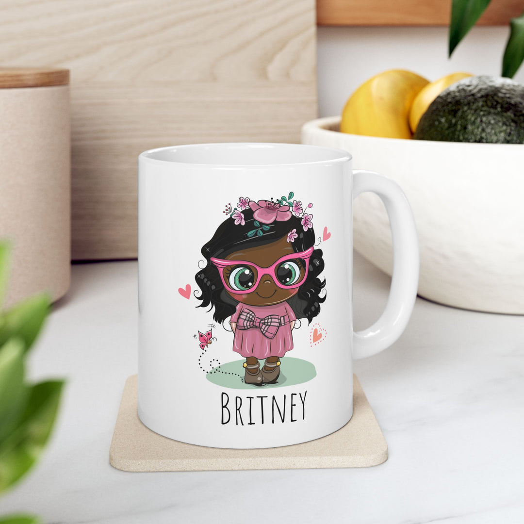 Personalized Enamel or Ceramic Mug - Female Pink Sun Glasses