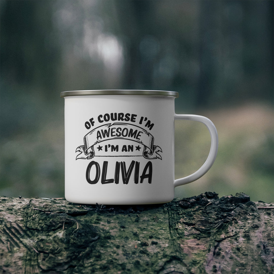 Personalized Enamel or Ceramic Mug - Of Course I'm Awesome